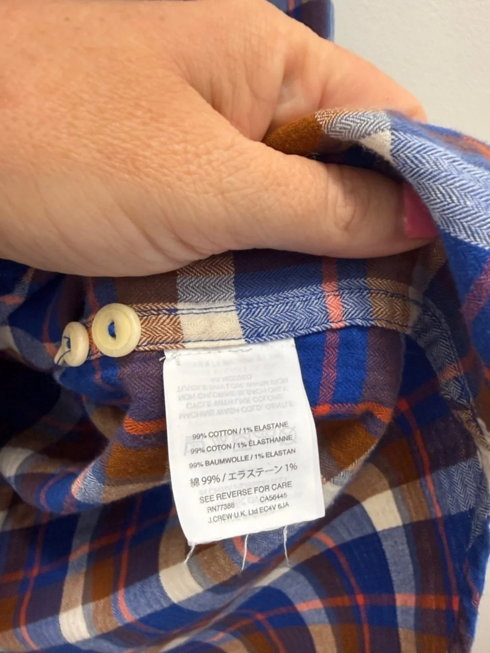 J Crew boyfriend plaid button down, size 4
